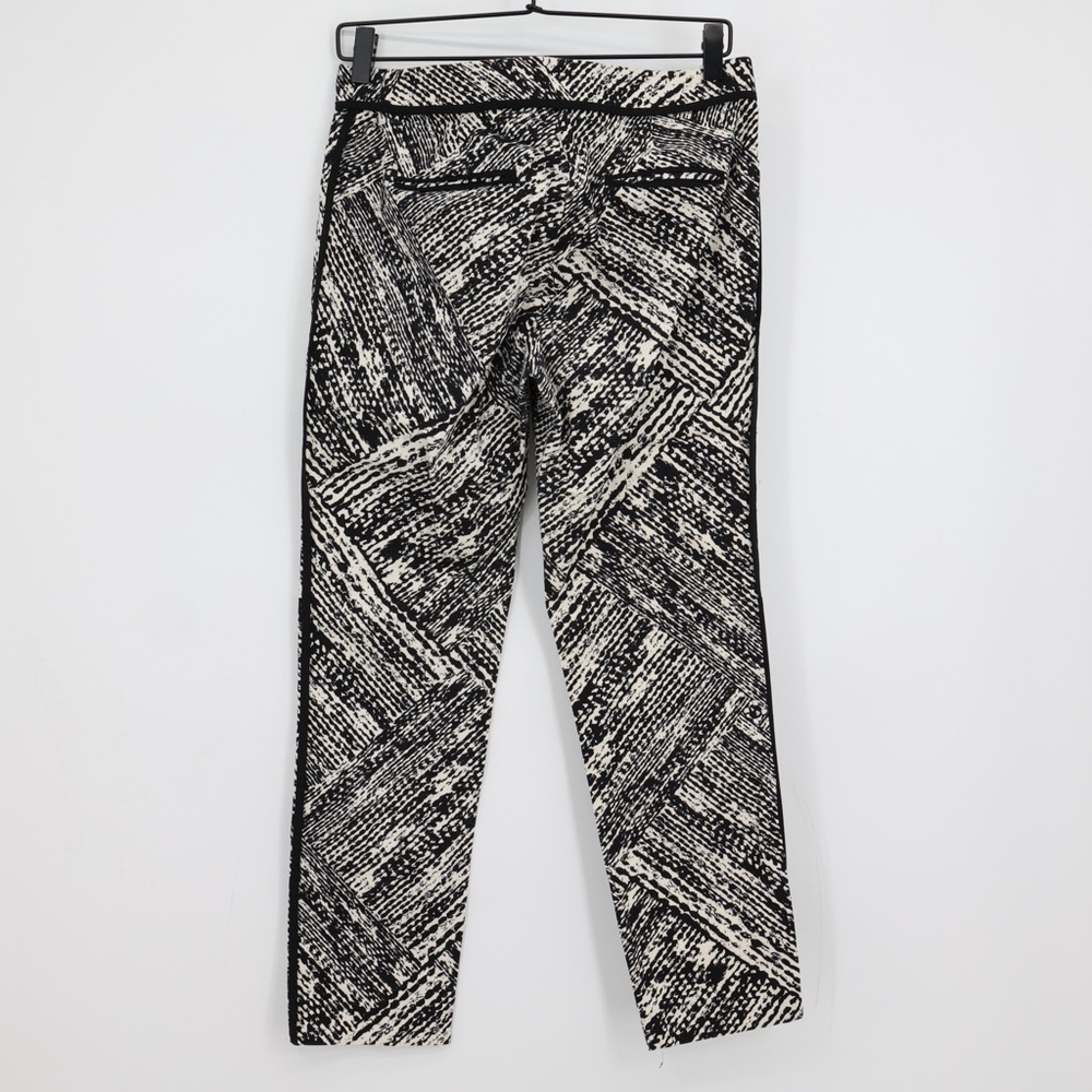 Zara Basic Black White Abstract Cigarette Pants D… - image 4